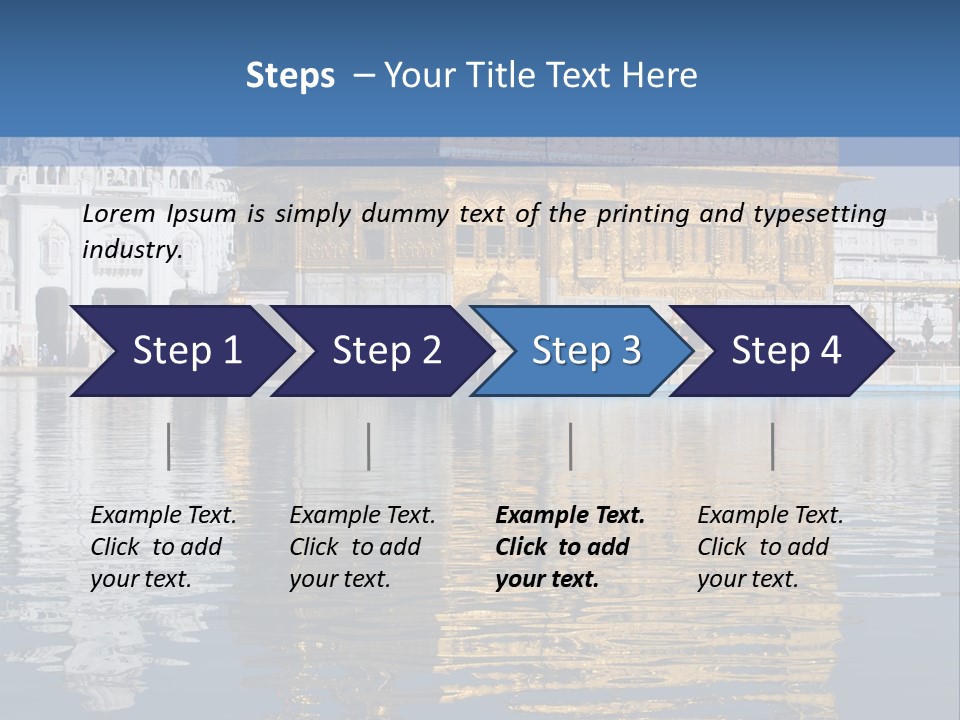 Gold Destination Pilgrimage PowerPoint Template