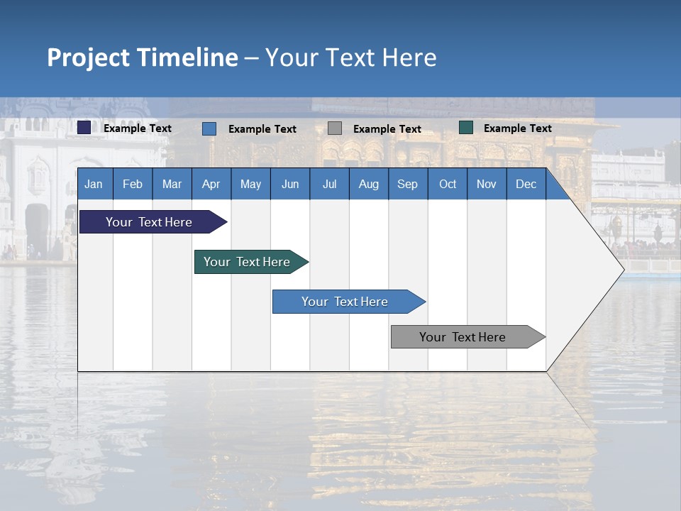 Gold Destination Pilgrimage PowerPoint Template