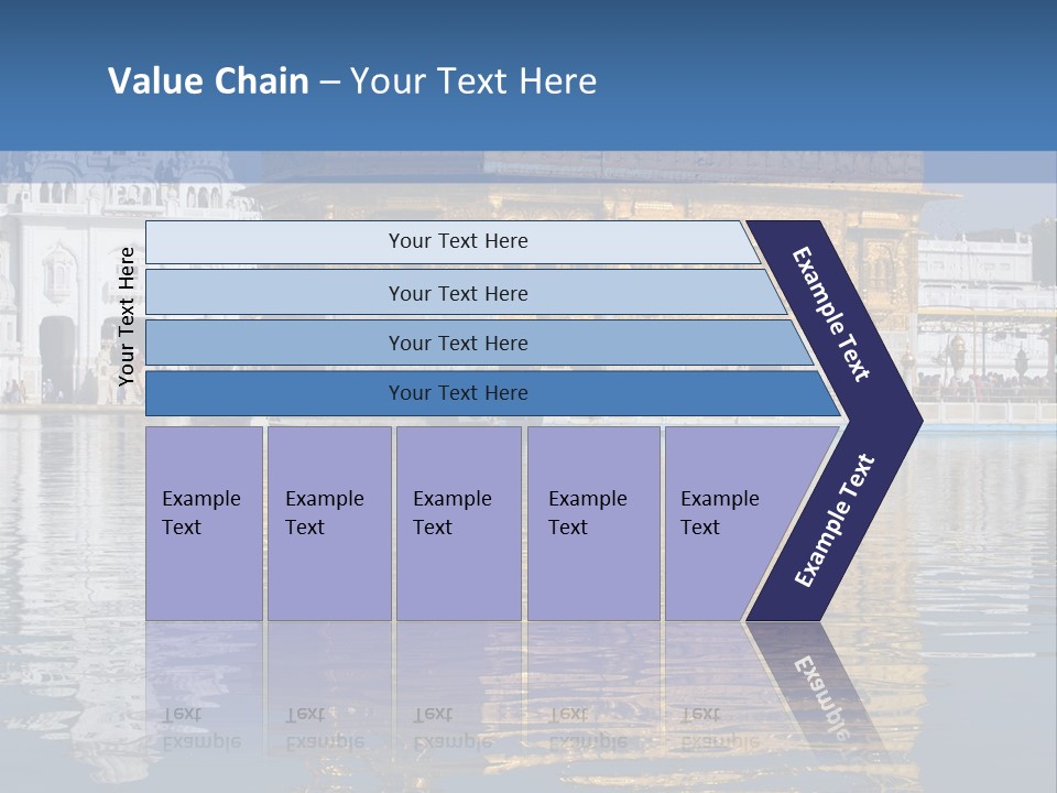 Gold Destination Pilgrimage PowerPoint Template