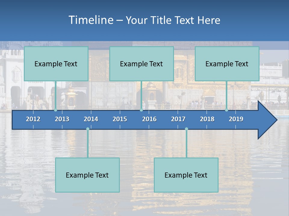 Gold Destination Pilgrimage PowerPoint Template