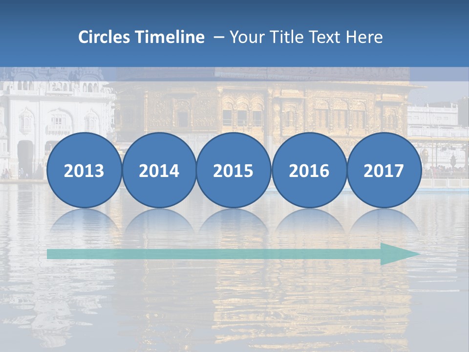 Gold Destination Pilgrimage PowerPoint Template