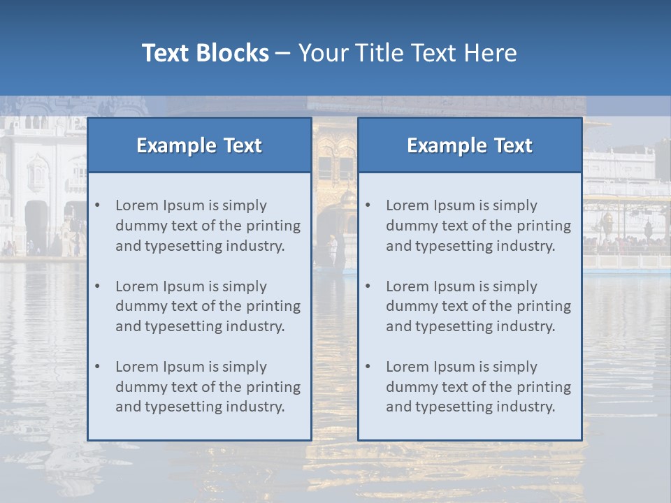 Gold Destination Pilgrimage PowerPoint Template