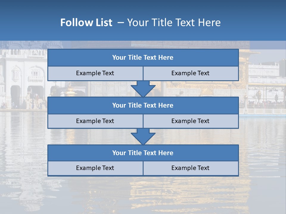 Gold Destination Pilgrimage PowerPoint Template