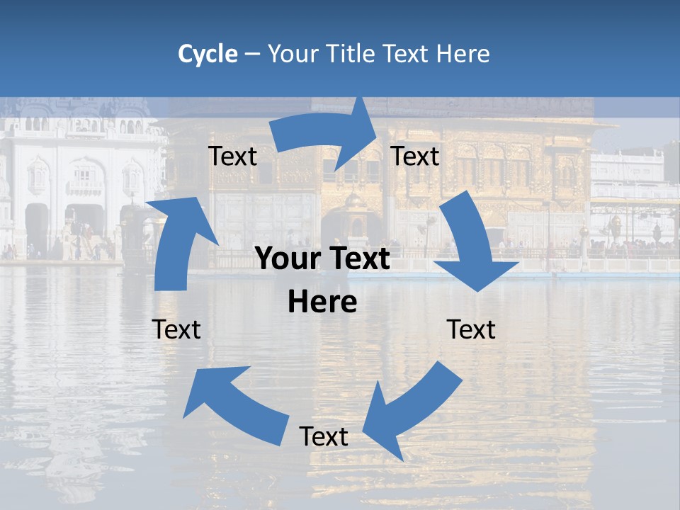 Gold Destination Pilgrimage PowerPoint Template