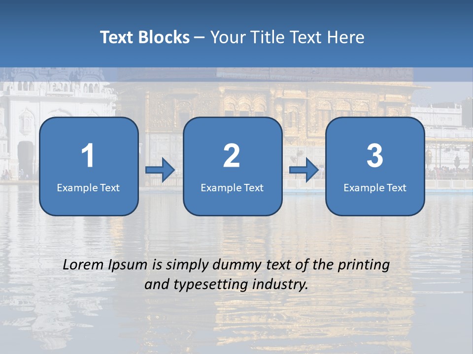 Gold Destination Pilgrimage PowerPoint Template