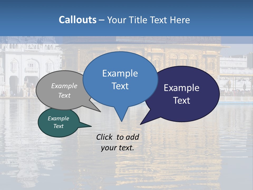 Gold Destination Pilgrimage PowerPoint Template