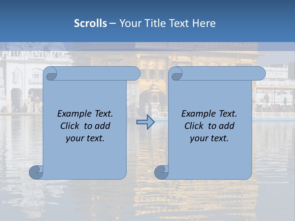 Gold Destination Pilgrimage PowerPoint Template
