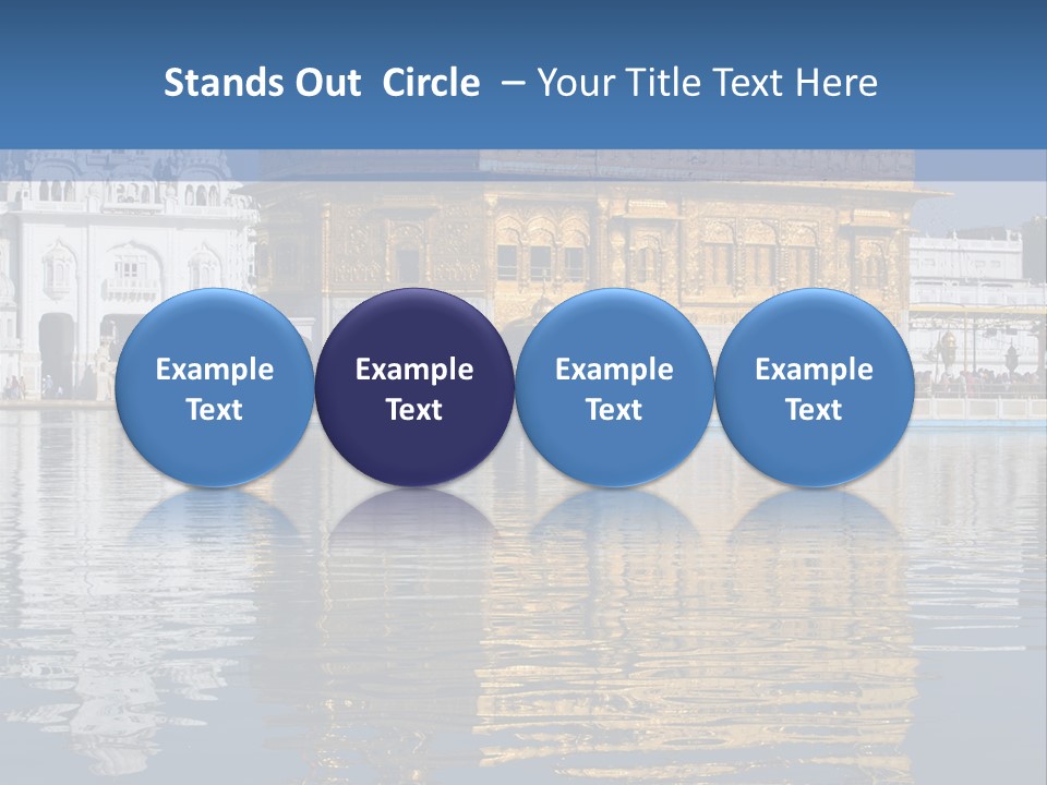 Gold Destination Pilgrimage PowerPoint Template