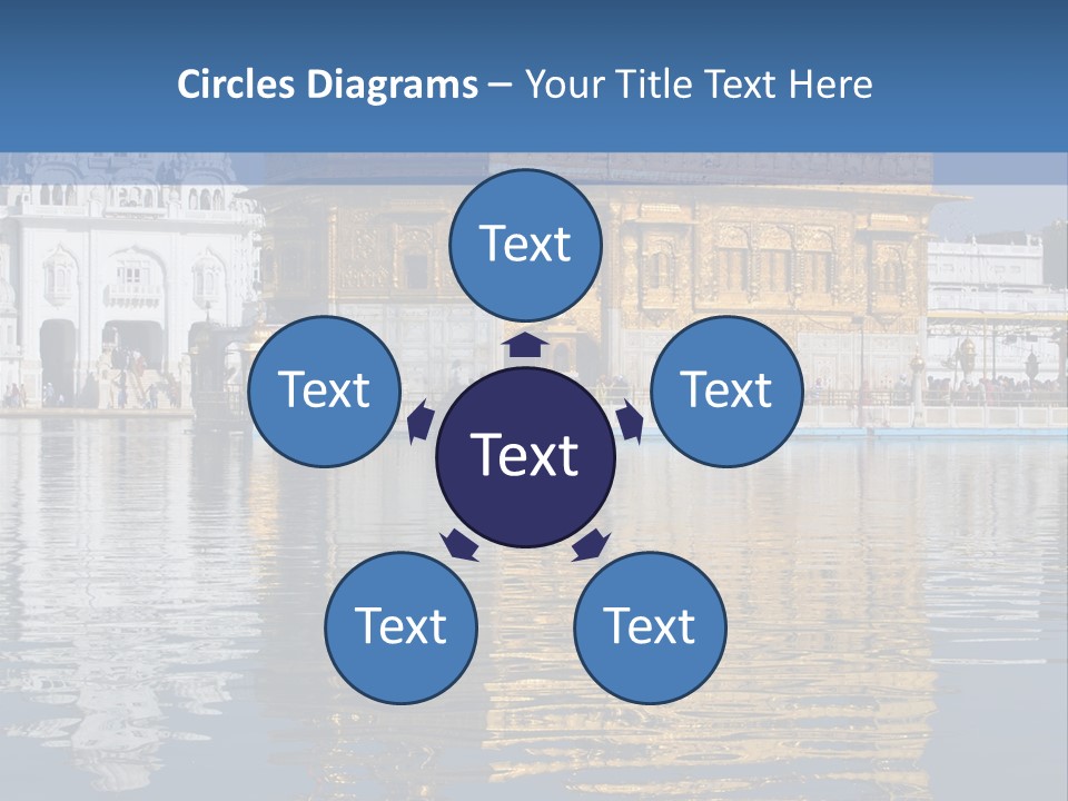 Gold Destination Pilgrimage PowerPoint Template