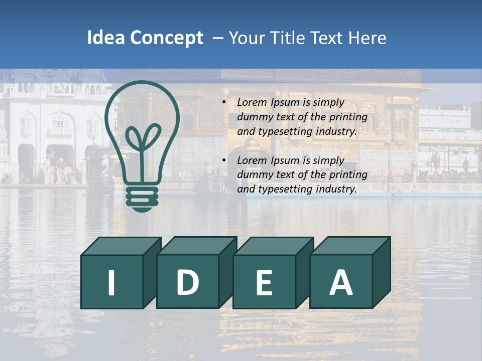 Gold Destination Pilgrimage PowerPoint Template