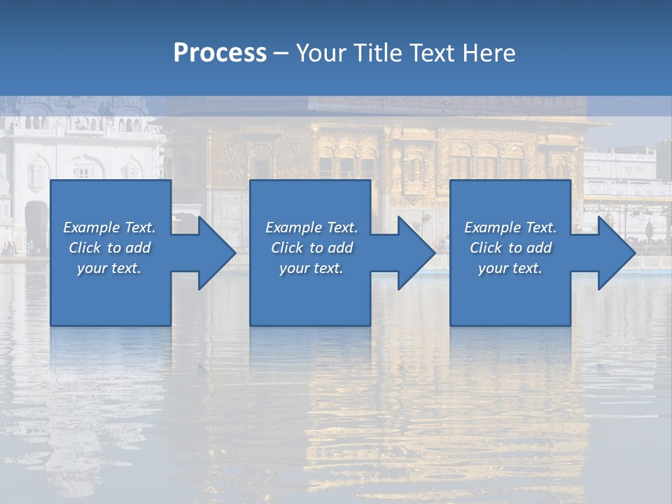 Gold Destination Pilgrimage PowerPoint Template