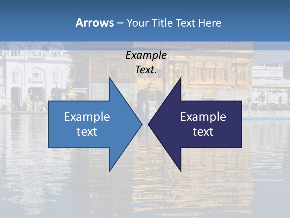 Gold Destination Pilgrimage PowerPoint Template