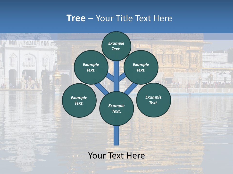 Gold Destination Pilgrimage PowerPoint Template