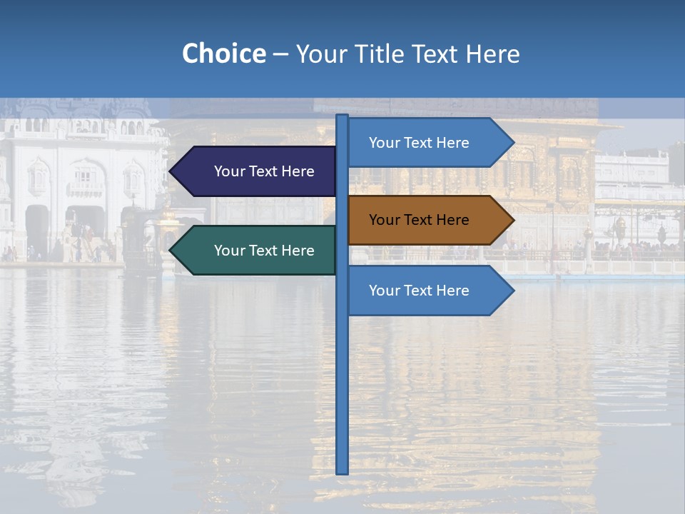 Gold Destination Pilgrimage PowerPoint Template