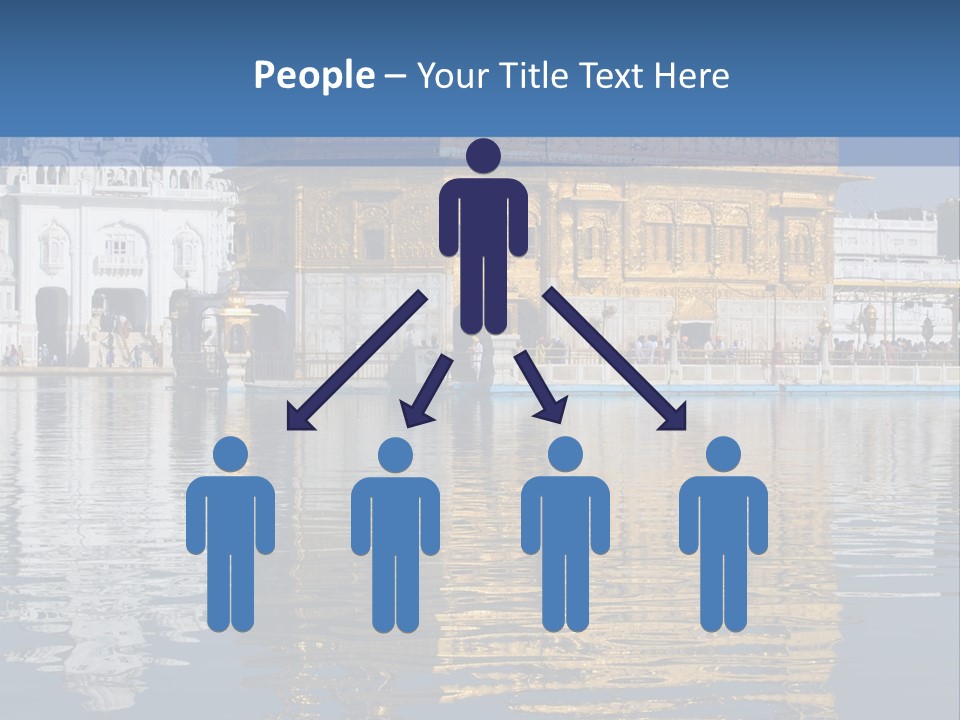 Gold Destination Pilgrimage PowerPoint Template