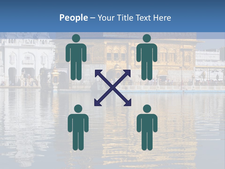 Gold Destination Pilgrimage PowerPoint Template