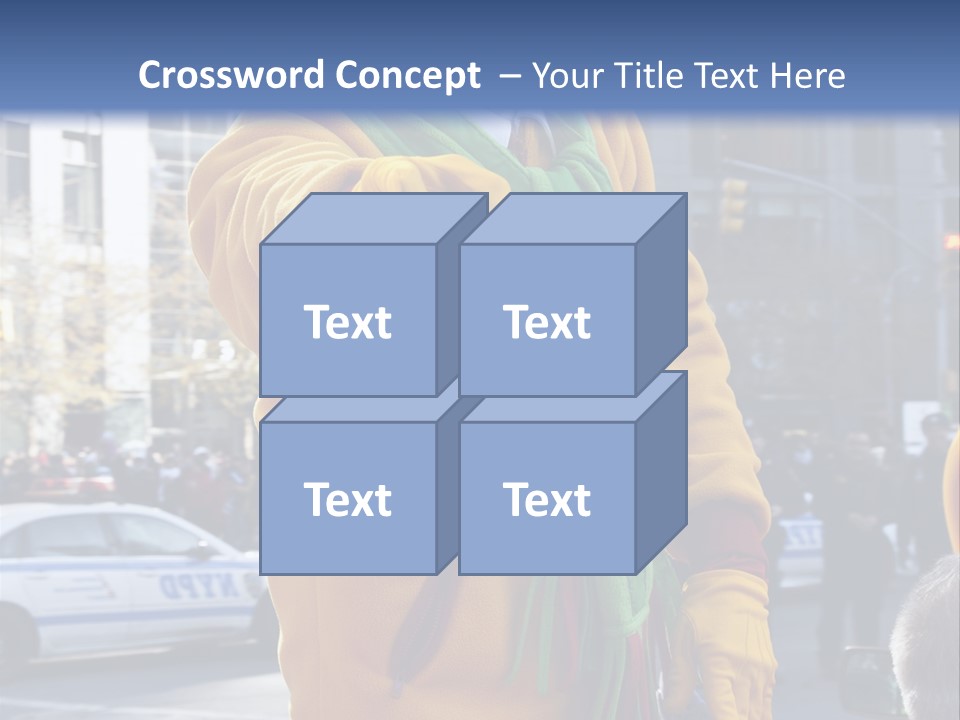 A Clown In A Yellow Suit And Green Scarf PowerPoint Template