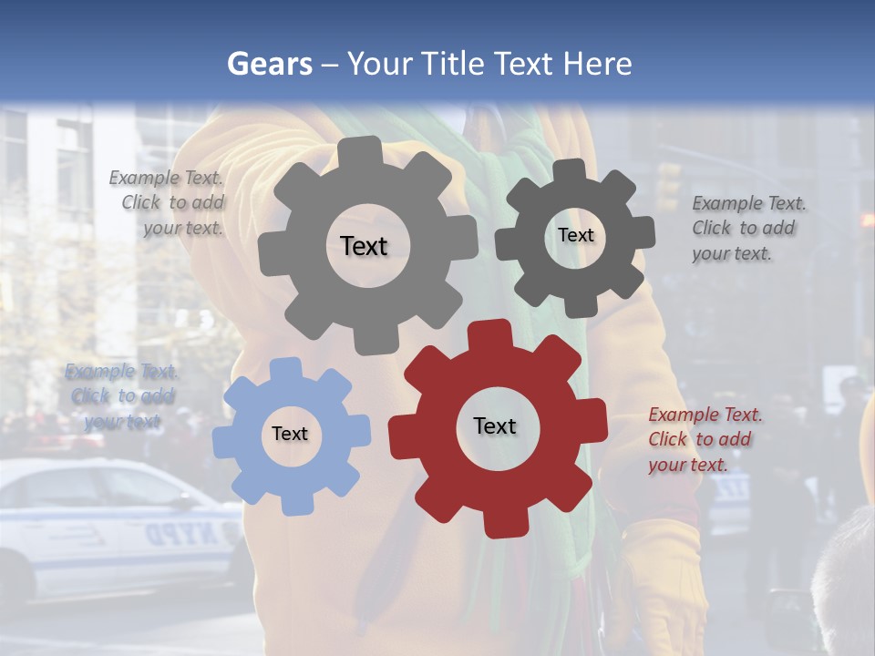 A Clown In A Yellow Suit And Green Scarf PowerPoint Template