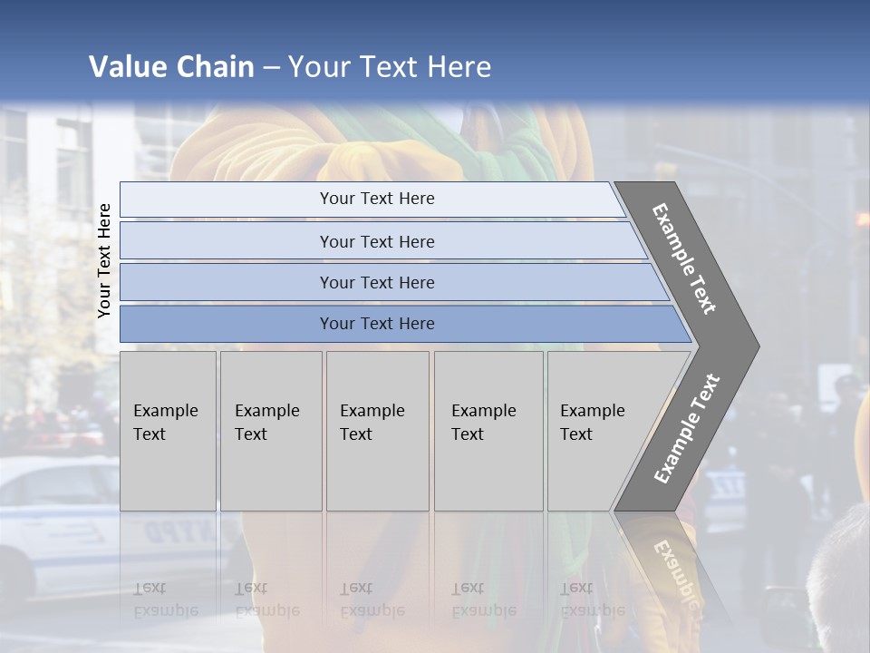 A Clown In A Yellow Suit And Green Scarf PowerPoint Template
