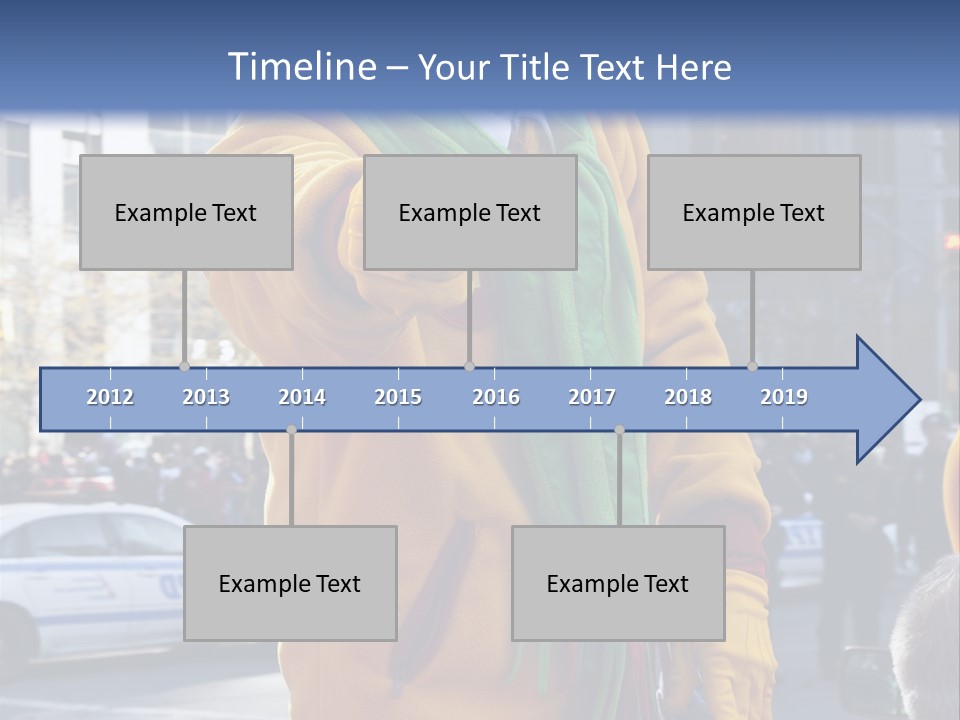 A Clown In A Yellow Suit And Green Scarf PowerPoint Template