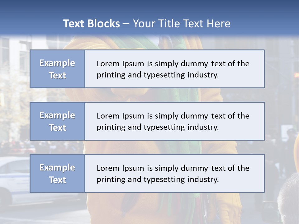 A Clown In A Yellow Suit And Green Scarf PowerPoint Template
