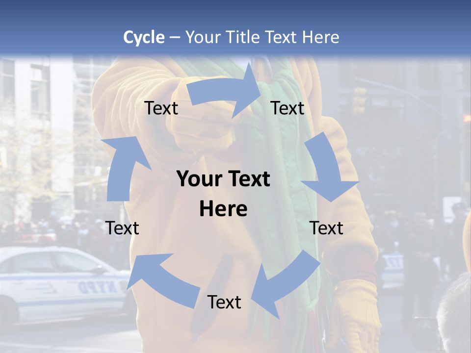 A Clown In A Yellow Suit And Green Scarf PowerPoint Template