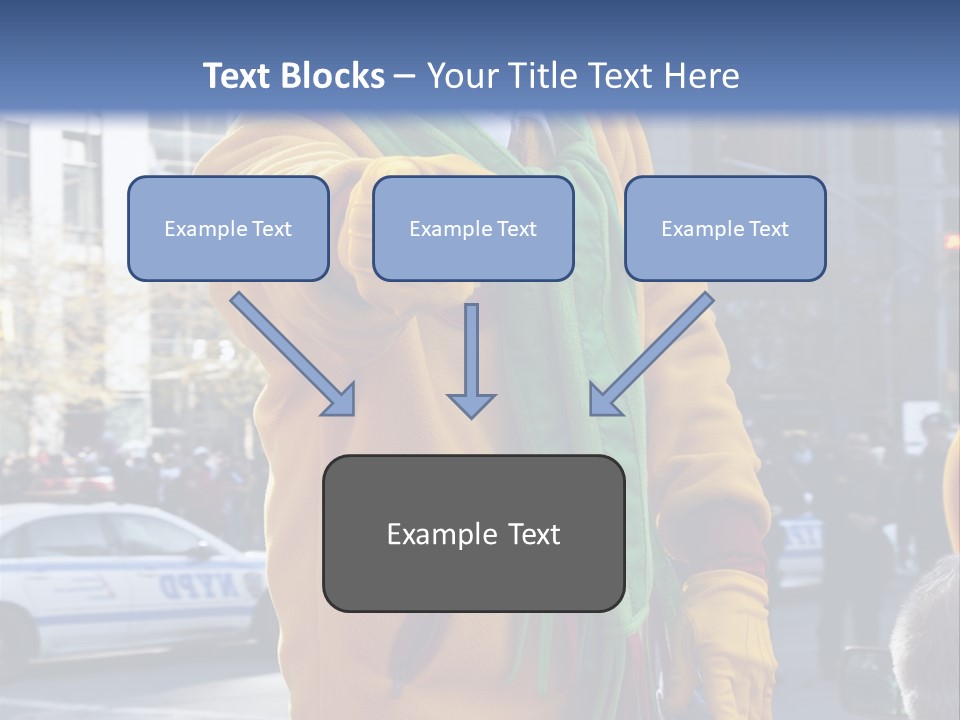 A Clown In A Yellow Suit And Green Scarf PowerPoint Template