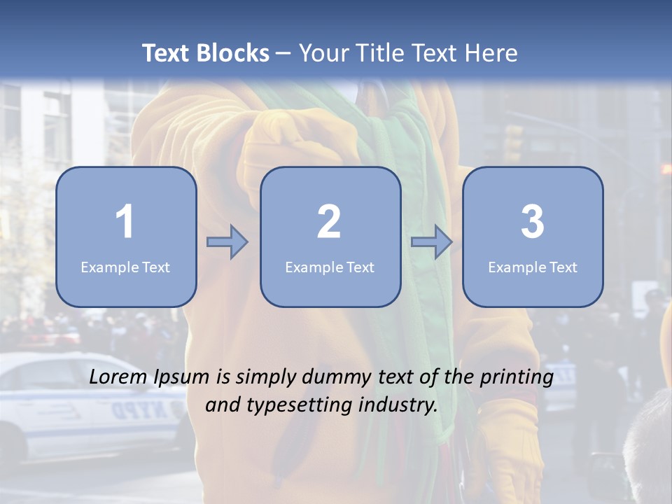 A Clown In A Yellow Suit And Green Scarf PowerPoint Template