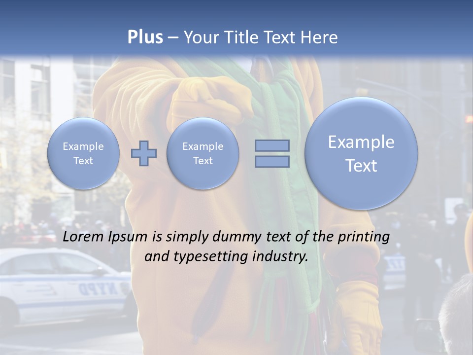 A Clown In A Yellow Suit And Green Scarf PowerPoint Template
