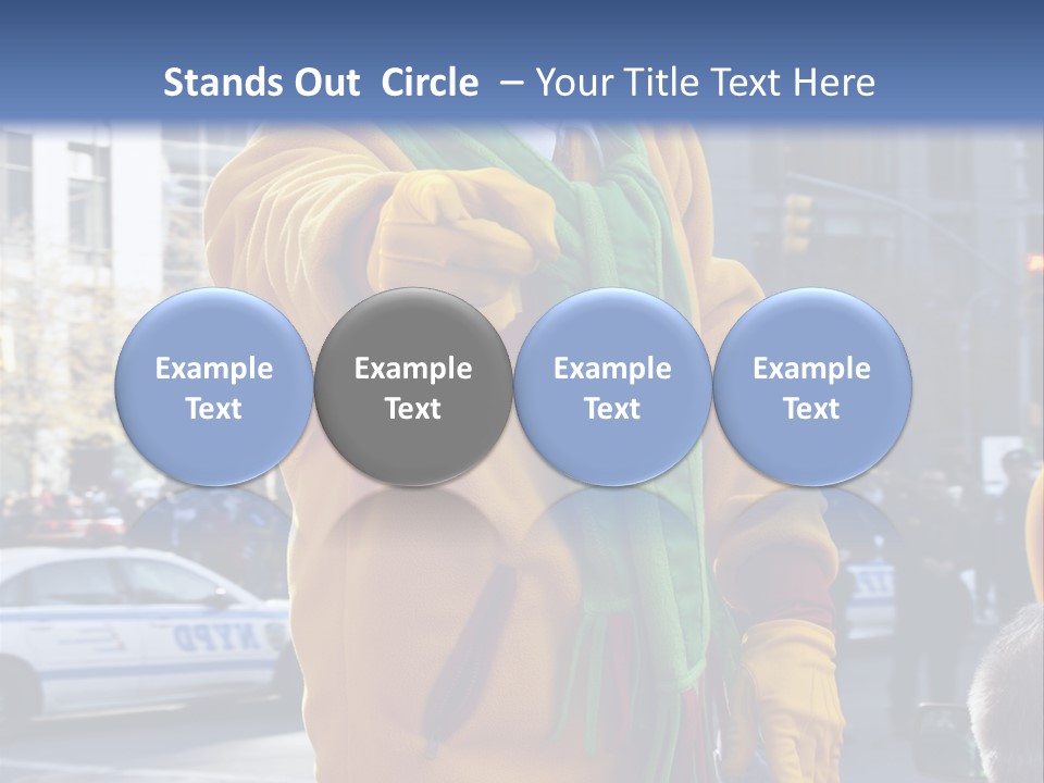 A Clown In A Yellow Suit And Green Scarf PowerPoint Template