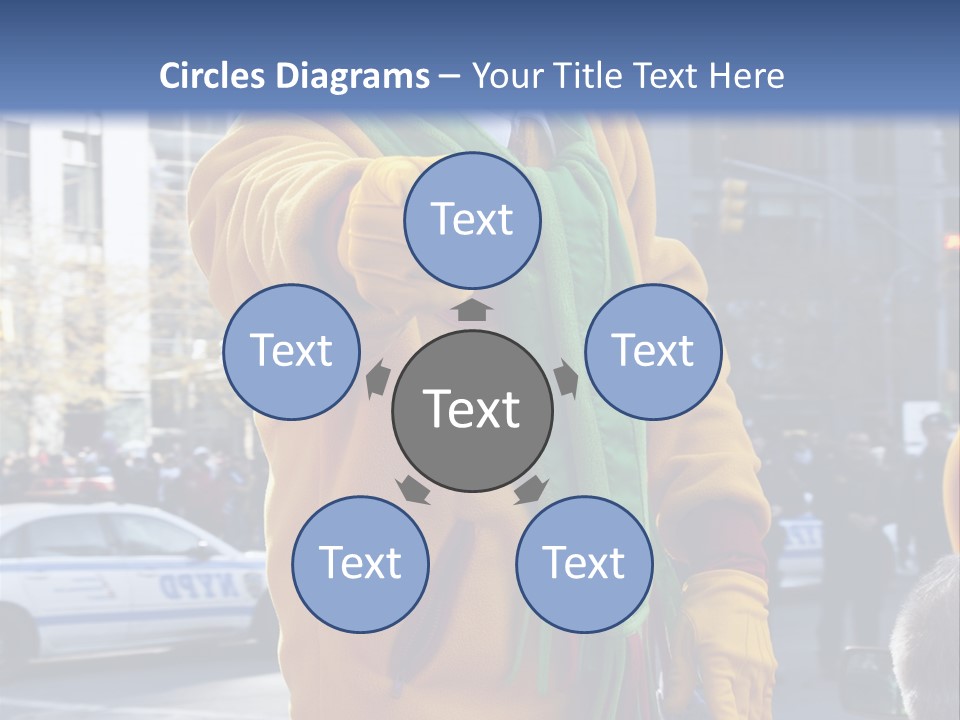 A Clown In A Yellow Suit And Green Scarf PowerPoint Template