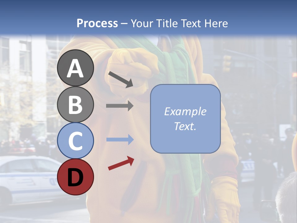A Clown In A Yellow Suit And Green Scarf PowerPoint Template