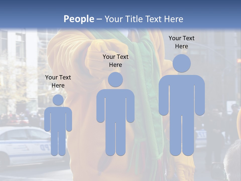 A Clown In A Yellow Suit And Green Scarf PowerPoint Template