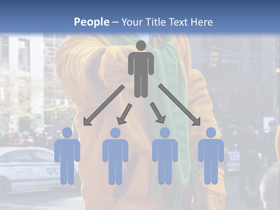 A Clown In A Yellow Suit And Green Scarf PowerPoint Template