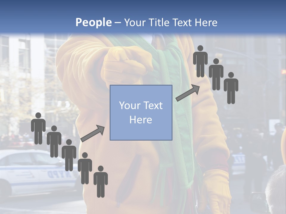 A Clown In A Yellow Suit And Green Scarf PowerPoint Template