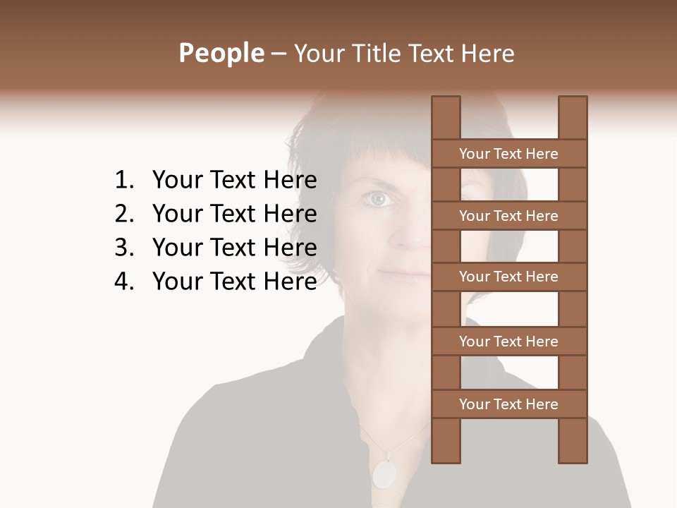 Content Women Senior Citizen PowerPoint Template