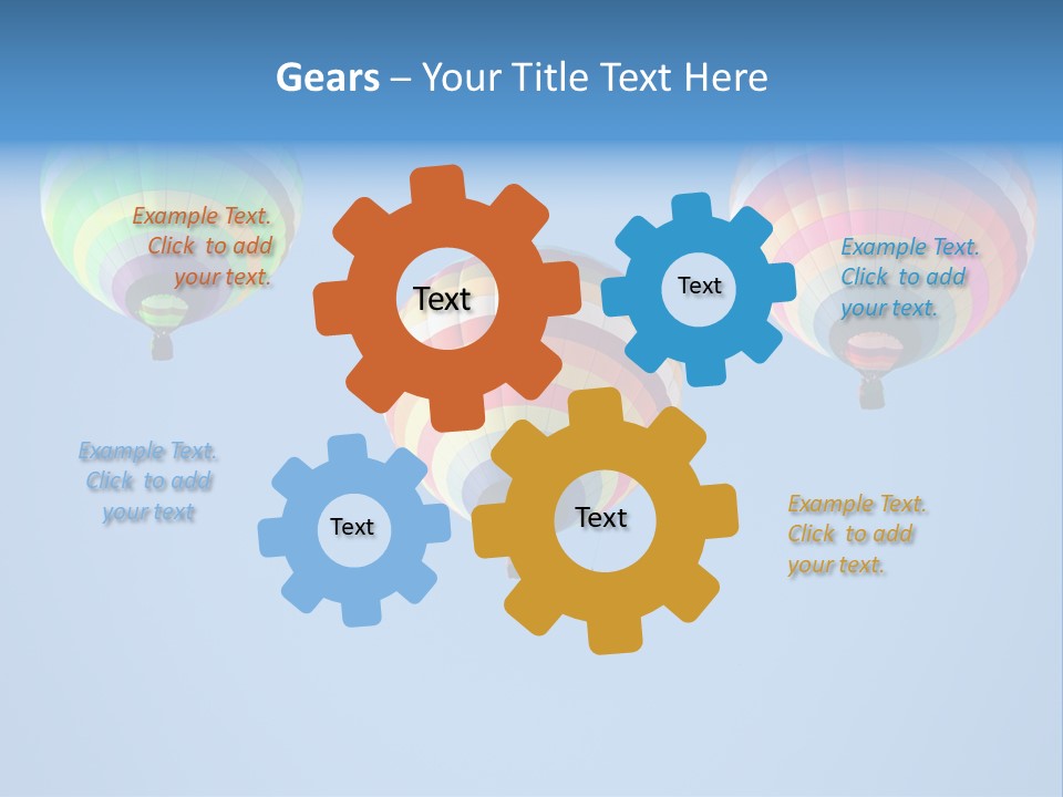 Airship Colorful Recreation PowerPoint Template