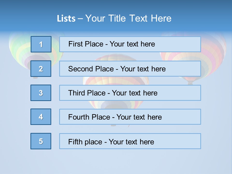 Airship Colorful Recreation PowerPoint Template