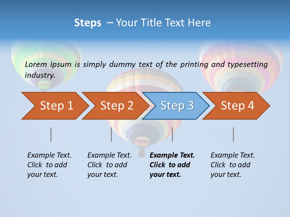 Airship Colorful Recreation PowerPoint Template