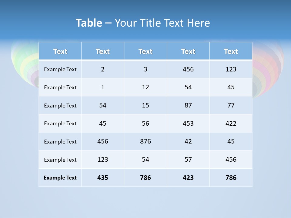 Airship Colorful Recreation PowerPoint Template