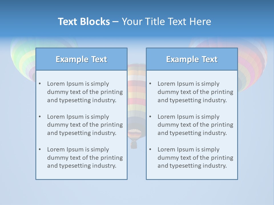 Airship Colorful Recreation PowerPoint Template