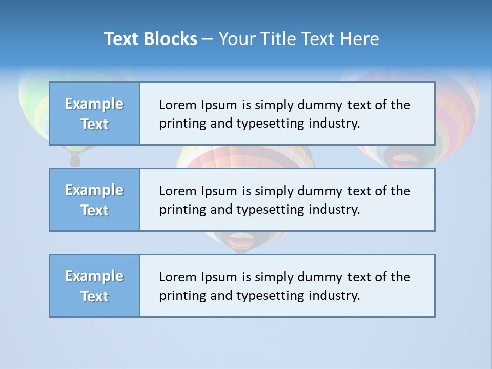Airship Colorful Recreation PowerPoint Template