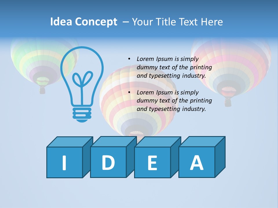 Airship Colorful Recreation PowerPoint Template