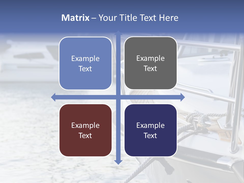 Luxury Yacht Anchored Marina PowerPoint Template