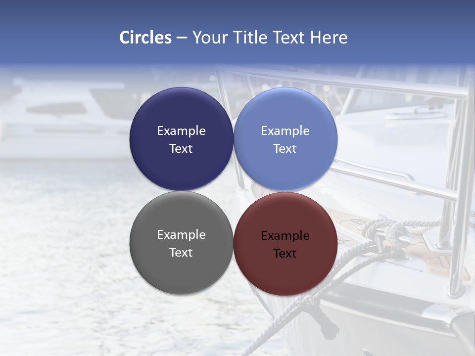 Luxury Yacht Anchored Marina PowerPoint Template