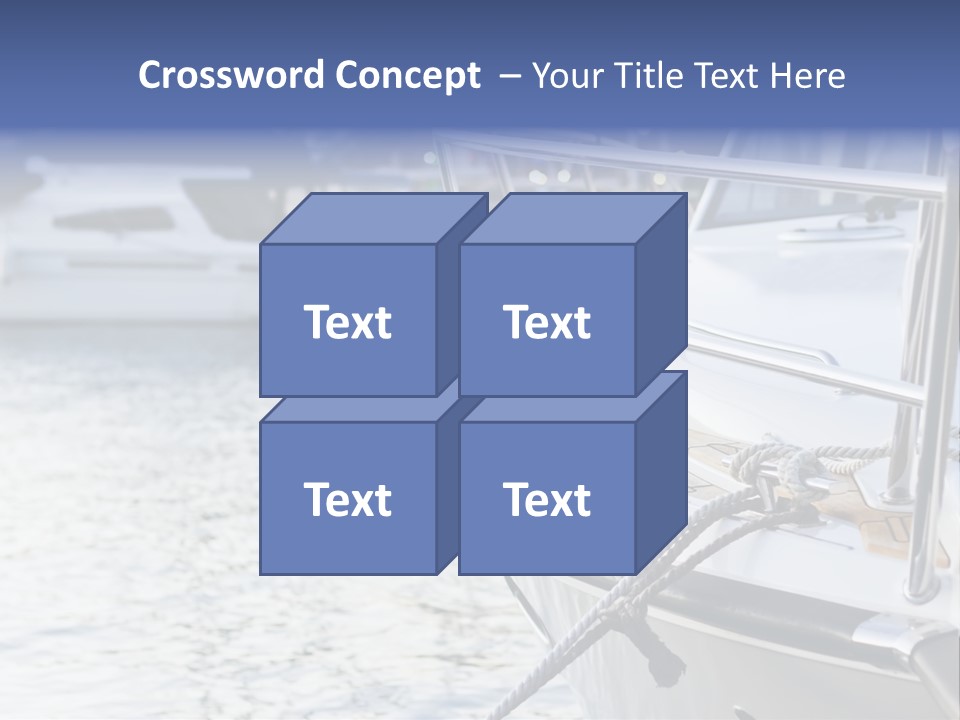 Luxury Yacht Anchored Marina PowerPoint Template