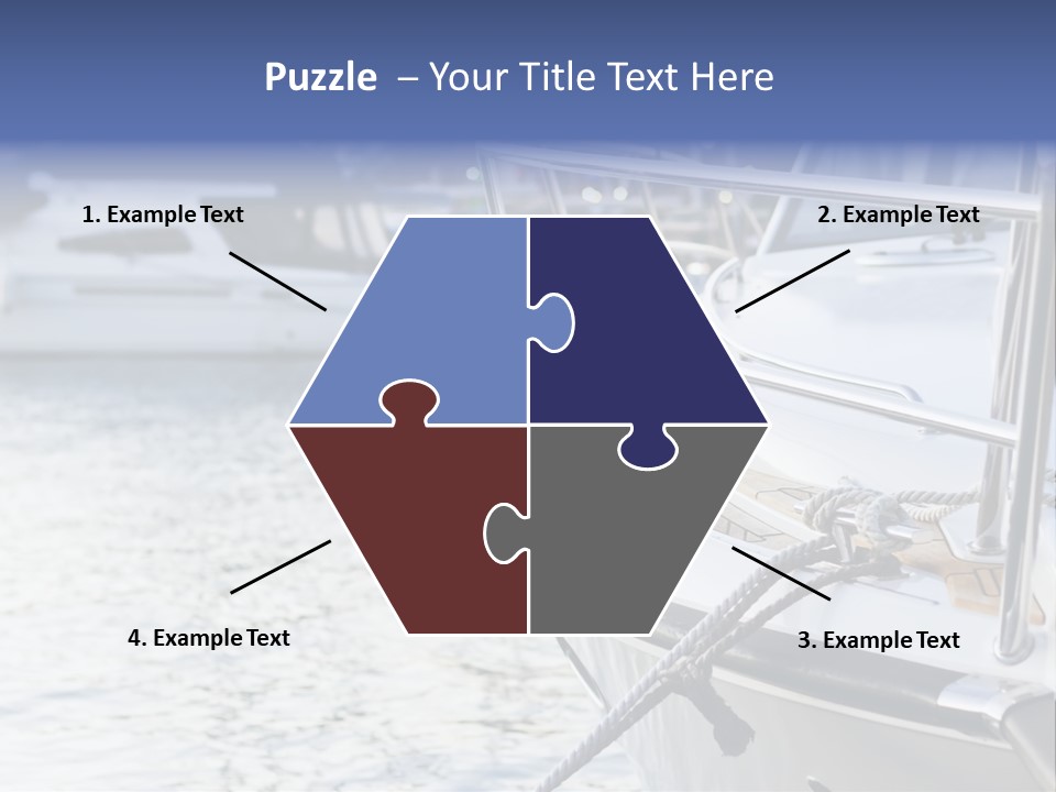 Luxury Yacht Anchored Marina PowerPoint Template