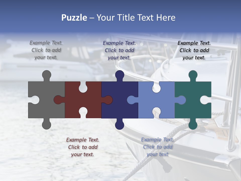 Luxury Yacht Anchored Marina PowerPoint Template