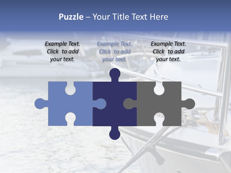 Luxury Yacht Anchored Marina PowerPoint Template