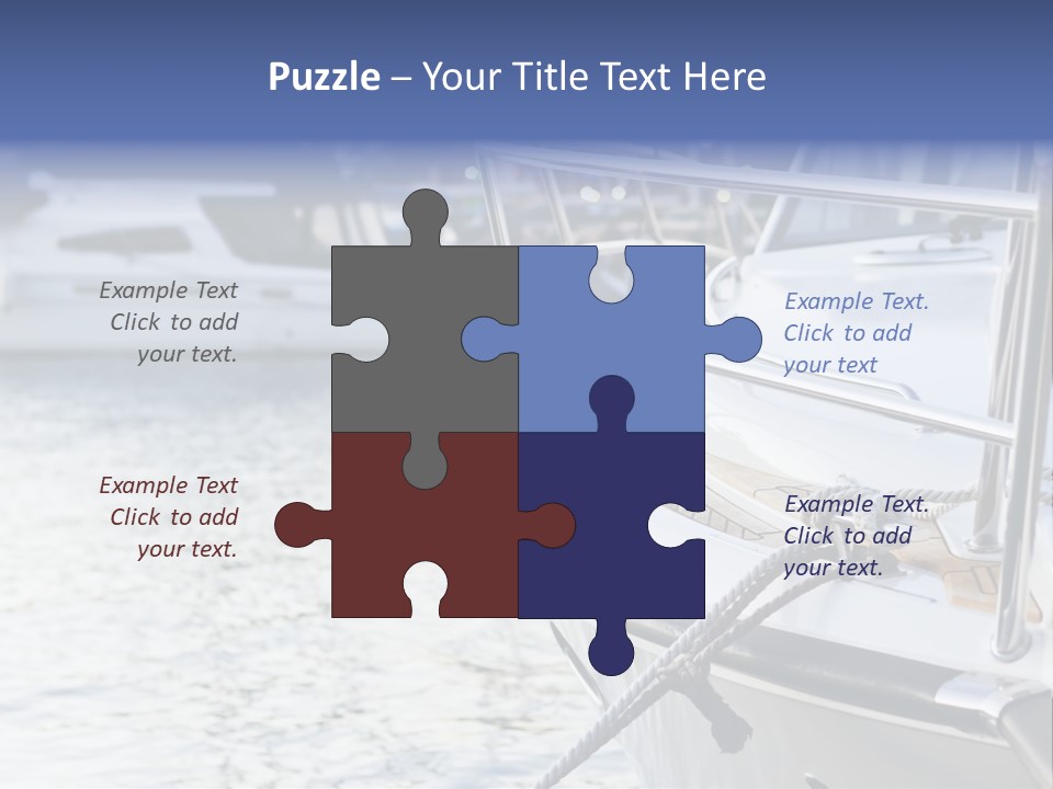 Luxury Yacht Anchored Marina PowerPoint Template